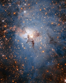 Infrared view of the Lagoon Nebula 