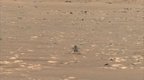 Ingenuity Mars Helicopter taking flight on Mars credit NASA