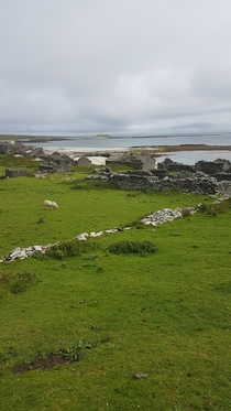 Inishkea Island County Mayo Ireland - abandoned in  after a storm killed over half the male population