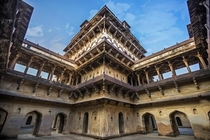 Inner Courtyard of Bir Singh Palace Datia India