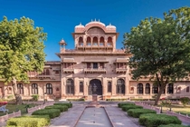 Inner courtyard of Lalgarh Palace at Bikaner India