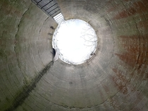 Inside an abandoned silo