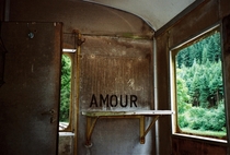 Inside an abandoned train Switzerland