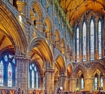 Inside Gothic style Glasgow Cathedral 