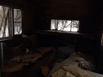 Inside of an abandoned mobile home I found on a snowmobile trip 