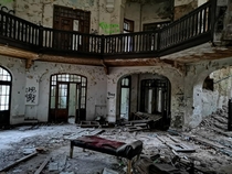 Inside of an abandoned spa main entrance in Romania Its been abandoned for the last  years or so 