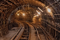 Inside the disused London Post Office Railway Mail Rail tunnels 