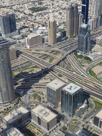 Interchange next to the Burj Khalifa Dubai