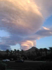 Interesting cloud formation Southwestern desert