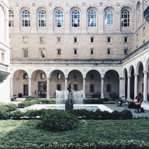 Interior courtyard of the Boston Public Library Boston MA 