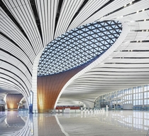 Interior of the new Beijing Daxing International Airport 
