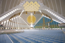 Interior view of the Faisal Mosque Islamabad Pakistan 