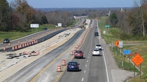 Interstate  Under Construction- Monroe County Indiana