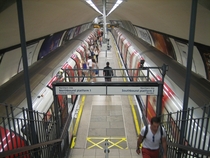 Island Platform at Clapham North Tube Station London 