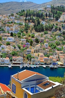 Island view of Symi Greece 