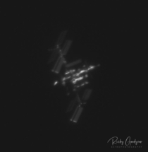 ISS with SpaceX Crew Dragon Demo- attached on the left - my first ever ISS capture