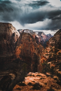Its about the rain Angels Landing Zion National Park Utah USA 
