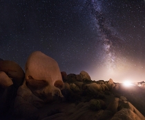 Its pretty clear why Skull rock got its name I took this  exposure on a wonderfully brisk night in Joshua Tree CA 