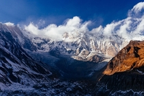 January Annapurna  in the Himalayas 