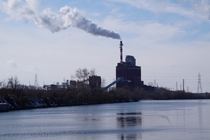 Joliet  Power Plant on the Des Plaines River Rockdale Illinois 