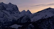 Jungfrau  m amp Eiger  m in Switzerland Shot from Hasliberg  x  