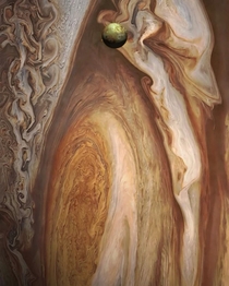 Jupiter and its fifth moon Io Credit NASA
