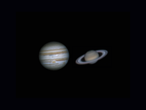 Jupiter and Saturn both taken near to their opposition times 