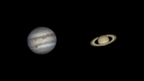 Jupiter and Saturn over Switzerland 