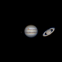 Jupiter and Saturn taken on the th