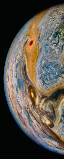 Jupiter photographed by NASAs Juno probe this Tuesday