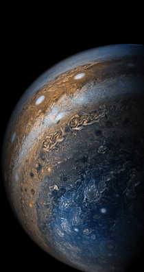 Jupiters clouds taken by the Juno spacecraft One of my absolute favorite space photos gives me chills every time I look at it