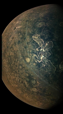 Jupiters upper atmosphere curtesy of the Juno probe