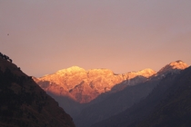 Just a few minutes before sunset in Kullu Himachal Pradesh India  Not edited