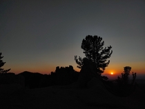 Just a nice sunset from the top of Crags Trail Colorado 