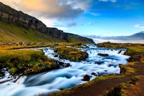 Just a random cascade in Fosslar river Skaftrhreppur Iceland 