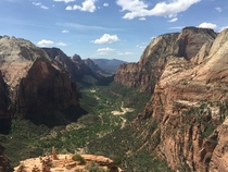 Just another shot from Angels Landing Zion Natl Park Utah OC iPhone  