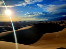 Just before sunset at Great Sand Dunes CO 