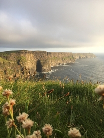 Just before sunset at the Cliffs of Moher Ireland 