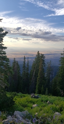 Just before sunset on Mine Camp Peak in Utah 