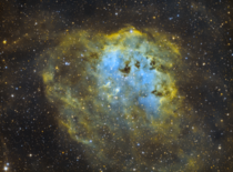 Just finished my first Hubble Palette image from Anchorage Alaska - IC  - The Tadpoles