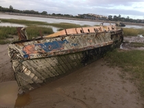 Just had a walk out to one of our local abandoned boats just before the tide came in