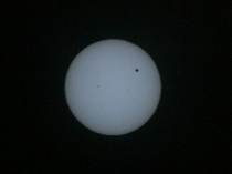 Just my crummy picture of the Transit of Venus Its not much but its mine 