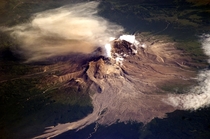 Kamchatka Russian Volcano  by Cosmonaut Fyodor Yurchikhin during Expedition  from the ISS