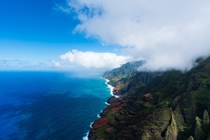Kauai Hawaii from a helicopter 