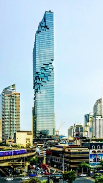 King Power Mahanakhon building in Bangkok The nd tallest in Bangkok Wonder why it doesnt break in the middle Haha 