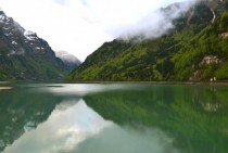 Klntalersee - Lake Klntal a natural lake in Glarus Switzerland 