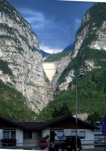 KM North of Venice - Vajont Dam - A  landslide caused the overtopping of the dam and around  deaths 