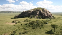 Kopje rising above the plains in Serengeti Tanzania