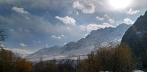 Korakoram Ranges from the town of Khaplu at an altitude of m Ghanche Gilgit Baltistan Pakistan 