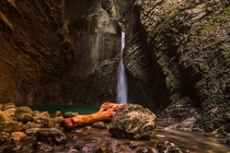 Kozjak waterfall in Slovenia 